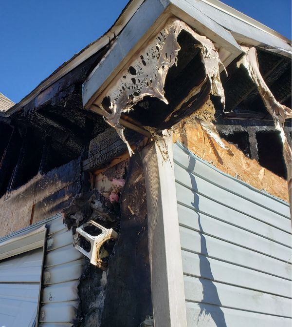 Property damaged by fire