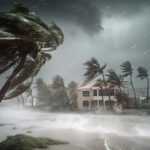 strong wind hurricane disaster damages homes